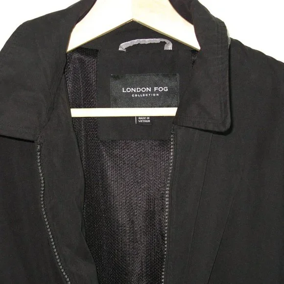 London Fog Bomber style Jacket - Black - Size Medium - Like New - Picture 4 of 6